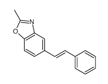 2-methyl-5-(2-phenylethenyl)-1,3-benzoxazole Structure
