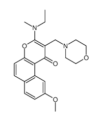3-[ethyl(methyl)amino]-9-methoxy-2-(morpholin-4-ylmethyl)benzo[f]chromen-1-one Structure