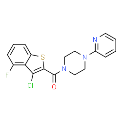 Piperazine, 1-[(3-chloro-4-fluorobenzo[b]thien-2-yl)carbonyl]-4-(2-pyridinyl)- (9CI) structure