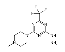 [6-(Trifluoromethyl)-4-(4-methylpiperazin-1-yl)-1,3,5-triazin-2-yl]hydrazine Structure