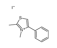2,3-dimethyl-4-phenyl-1,3-thiazol-3-ium,iodide Structure
