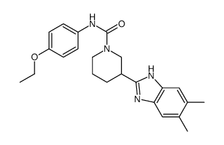 1-Piperidinecarboxamide,3-(5,6-dimethyl-1H-benzimidazol-2-yl)-N-(4-ethoxyphenyl)-(9CI) structure