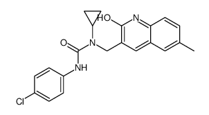 Urea, N-(4-chlorophenyl)-N-cyclopropyl-N-[(1,2-dihydro-6-methyl-2-oxo-3-quinolinyl)methyl]- (9CI) structure