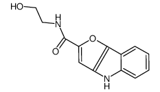N-(2-hydroxyethyl)-4H-furo[3,2-b]indole-2-carboxamide结构式