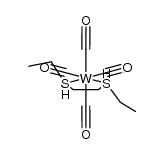 [1,2-bis(ethylthio)ethane-SS']tetracarbonyltungsten(0) Structure