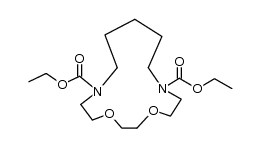 1,4-dioxa-7,13-diaza-cyclopentadecane-7,13-dicarboxylic acid diethyl ester结构式