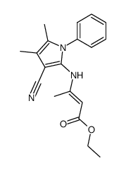(E)-3-(3-Cyano-4,5-dimethyl-1-phenyl-1H-pyrrol-2-ylamino)-but-2-enoic acid ethyl ester Structure