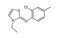 N-(2-chloro-4-methylphenyl)-3-ethyl-1,3-thiazol-2-imine结构式