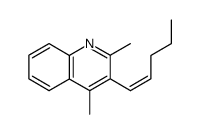 (Z)-2,4-Dimethyl-3-(1-pentenyl)-chinolin结构式