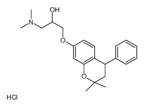 1-(dimethylamino)-3-[(2,2-dimethyl-4-phenyl-3,4-dihydrochromen-7-yl)oxy]propan-2-ol,hydrochloride Structure