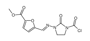 5-[(3-chlorocarbonyl-2-oxo-imidazolidin-1-ylimino)-methyl]-furan-2-carboxylic acid methyl ester Structure