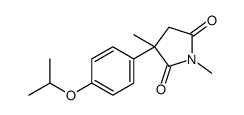 1,3-dimethyl-3-(4-propan-2-yloxyphenyl)pyrrolidine-2,5-dione结构式
