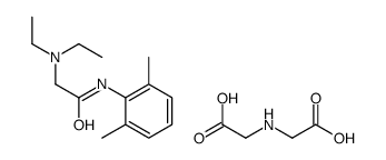 2-(carboxymethylamino)acetic acid,2-(diethylamino)-N-(2,6-dimethylphenyl)acetamide结构式