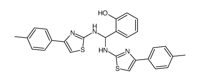 2-[bis[[4-(4-methylphenyl)-1,3-thiazol-2-yl]amino]methyl]phenol Structure