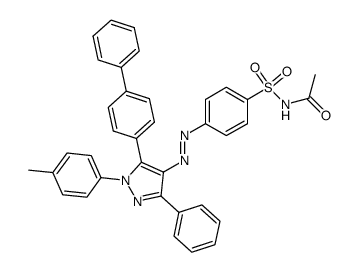 N-acetyl-4-(5-biphenyl-4-yl-3-phenyl-1-p-tolyl-1H-pyrazol-4-ylazo)-benzenesulfonamide Structure