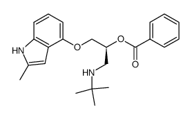 2-Propanol, 1-[(1,1-dimethylethyl)amino]-3-[(2-methyl-1H-indol-4-yl)oxy]-, benzoate (ester), (S)-结构式