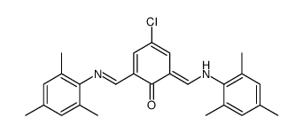 4-chloro-6-[(2,4,6-trimethylanilino)methylidene]-2-[(2,4,6-trimethylphenyl)iminomethyl]cyclohexa-2,4-dien-1-one Structure
