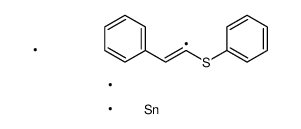 trimethyl-(2-phenyl-1-phenylsulfanylethenyl)stannane结构式