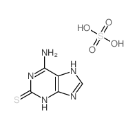 6-amino-3,5-dihydropurine-2-thione; sulfuric acid structure
