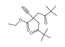 5-Aethoxycarbonyl-5-cyan-2,2,8,8-tetramethyl-3,7-nonandion结构式