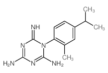 6-imino-1-(2-methyl-4-propan-2-yl-phenyl)-1,3,5-triazine-2,4-diamine结构式