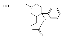 (3-ethyl-1-methyl-4-phenylpiperidin-4-yl) acetate,hydrochloride结构式
