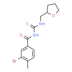 3-bromo-4-methyl-N-{[(tetrahydro-2-furanylmethyl)amino]carbonothioyl}benzamide结构式