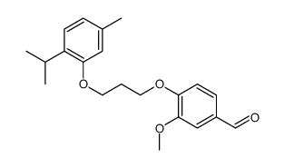 3-methoxy-4-[3-(5-methyl-2-propan-2-ylphenoxy)propoxy]benzaldehyde结构式