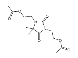 2-[3-(2-acetyloxyethyl)-4,4-dimethyl-2,5-dioxoimidazolidin-1-yl]ethyl acetate Structure