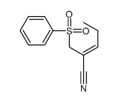 2-(benzenesulfonylmethyl)pent-2-enenitrile Structure