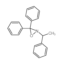 Oxaziridine,3,3-diphenyl-2-(1-phenylethyl)-, [R-(R*,S*)]- (9CI)结构式