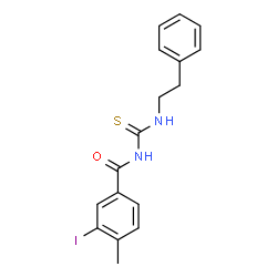 3-iodo-4-methyl-N-{[(2-phenylethyl)amino]carbonothioyl}benzamide结构式