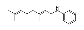 (E)-N-(3,7-dimethylocta-2,6-dienyl)aniline Structure