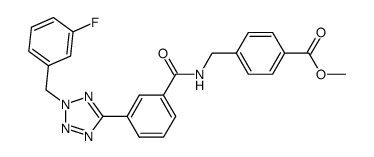 4-({3-[2-(3-fluoro-benzyl)-2H-tetrazol-5-yl]-benzoylamino}-methyl)-benzoic acid methyl ester Structure