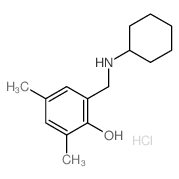 Phenol,2-[(cyclohexylamino)methyl]-4,6-dimethyl-,hydrochloride (1:1) Structure