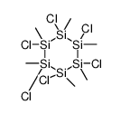 1,2,3,4,5,6-hexachloro-1,2,3,4,5,6-hexamethylhexasilinane结构式