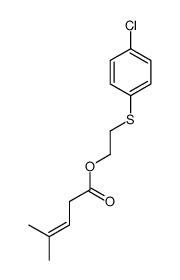 2-(4-chlorophenyl)sulfanylethyl 4-methylpent-3-enoate Structure