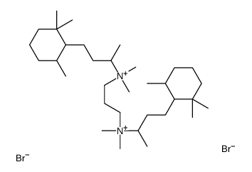 3-[dimethyl-[4-(2,2,6-trimethylcyclohexyl)butan-2-yl]azaniumyl]propyl-dimethyl-[4-(2,2,6-trimethylcyclohexyl)butan-2-yl]azanium,dibromide Structure