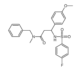 N-benzyl-3-[(4-fluorophenyl)sulfonylamino]-3-(4-methoxyphenyl)-N-methylpropanamide结构式