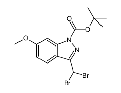 tert-butyl 3-(dibromomethyl)-6-methoxy-1H-indazole-1-carboxylate Structure