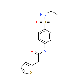 N-{4-[(isopropylamino)sulfonyl]phenyl}-2-(2-thienyl)acetamide结构式