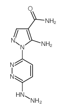5-amino-1-(6-hydrazinylpyridazin-3-yl)pyrazole-4-carboxamide结构式