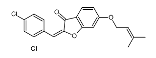 2-[(2,4-dichlorophenyl)methylidene]-6-(3-methylbut-2-enoxy)-1-benzofuran-3-one Structure