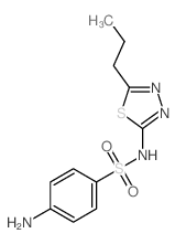 4-amino-N-(5-propyl-1,3,4-thiadiazol-2-yl)benzenesulfonamide结构式