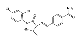 4-(4-Carbamoylphenylazo)-1-(2,4-dichlorophenyl)-3-methyl-5(4H)-pyrazolone结构式