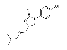 3-(4-hydroxyphenyl)-5-(2-methylpropoxymethyl)-1,3-oxazolidin-2-one Structure