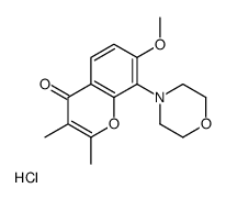 7-methoxy-2,3-dimethyl-8-morpholin-4-ium-4-ylchromen-4-one,chloride Structure