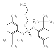 ethyl bis(5-methyl-2-tert-butyl-phenoxy)phosphinothioylsulfanylformate Structure
