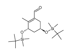 (3S,5R)-3,5-Bis[(tert-butyldimethylsilyl)oxy]-2-methylcyclohex-1-en-1-carboxaldehyde Structure