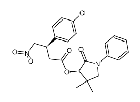 (3R,3'R)-4,4-dimethyl-2-oxo-1-phenylpyrrolidin-3-yl 4-nitro-3-(4-chlorophenyl)butanoate结构式